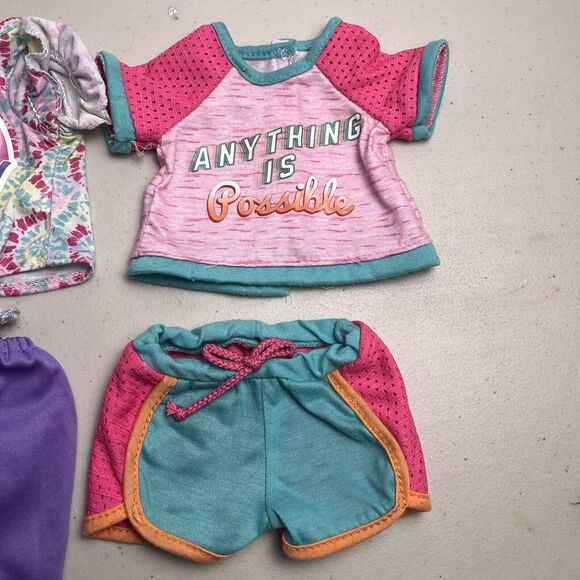 Doll Clothing Outfits for 18" Lot Pants, Shirts, Shorts, Cat Sleep Mask 7 Pieces - Picture 9 of 11